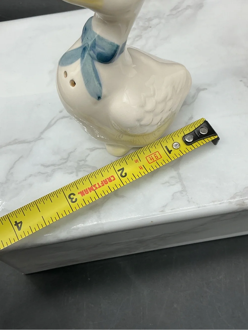 Ceramic Goose Salt & Pepper Shaker Set - Blue Scarves